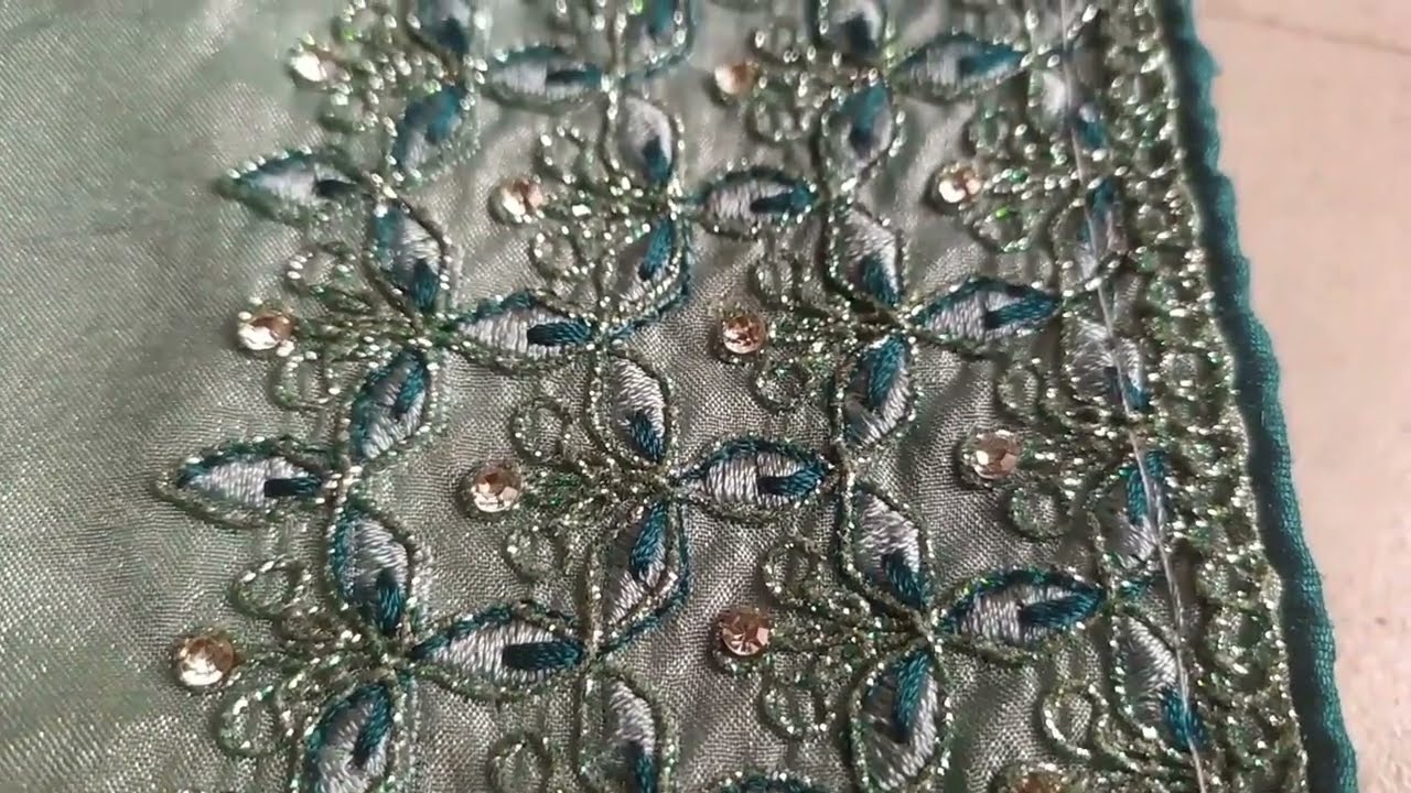 Saree border embroidery design ❤️