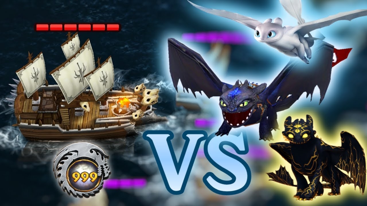 TOOTHLESS, LIGHT FURY, & EPIC MIDNIGHT WRATH vs. 999th FLEETS - Defend Berk | Dragons: Rise of Berk