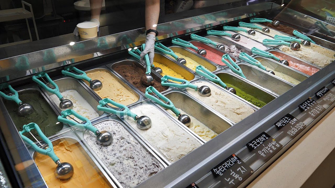 Ух ты! Мы продаем 100 вкусов мороженого. Магазин мороженого Gelato / Корейская уличная еда