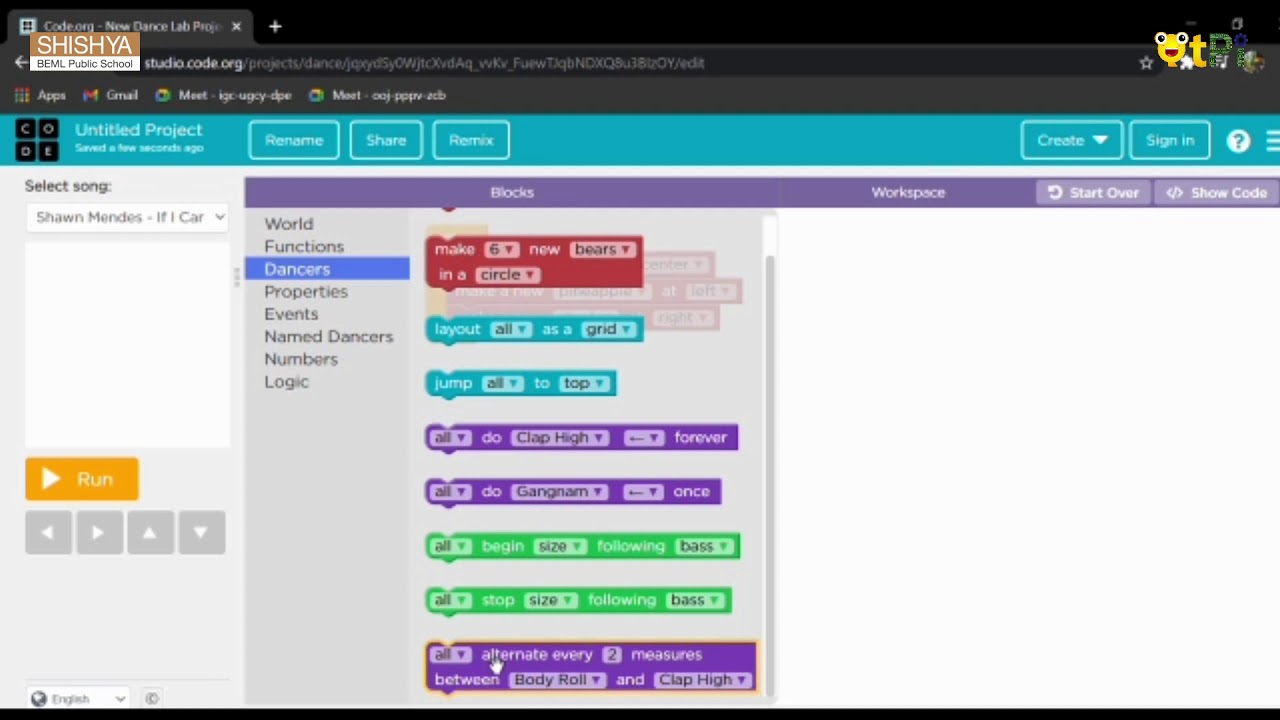 Scratch, Dance Party Project by Minal I Coding & Robotics with QtPi