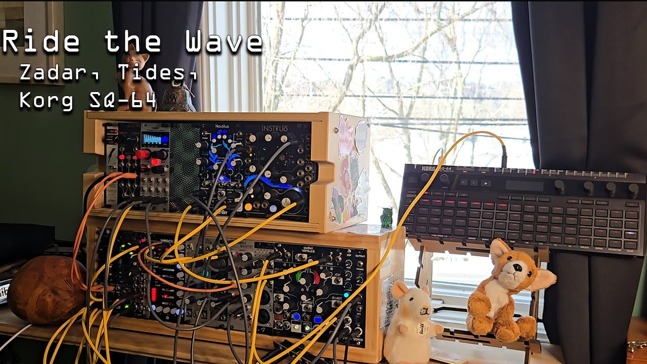 Ride the Wave - Generative Ambient Eurorack Modular piece no. 154 - Zadar, Tides, Korg SQ-64