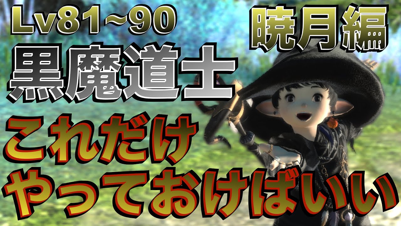 FF14 黒魔道士【暁月編Lv81~90】 これだけやっておけばいい簡単スキル回し