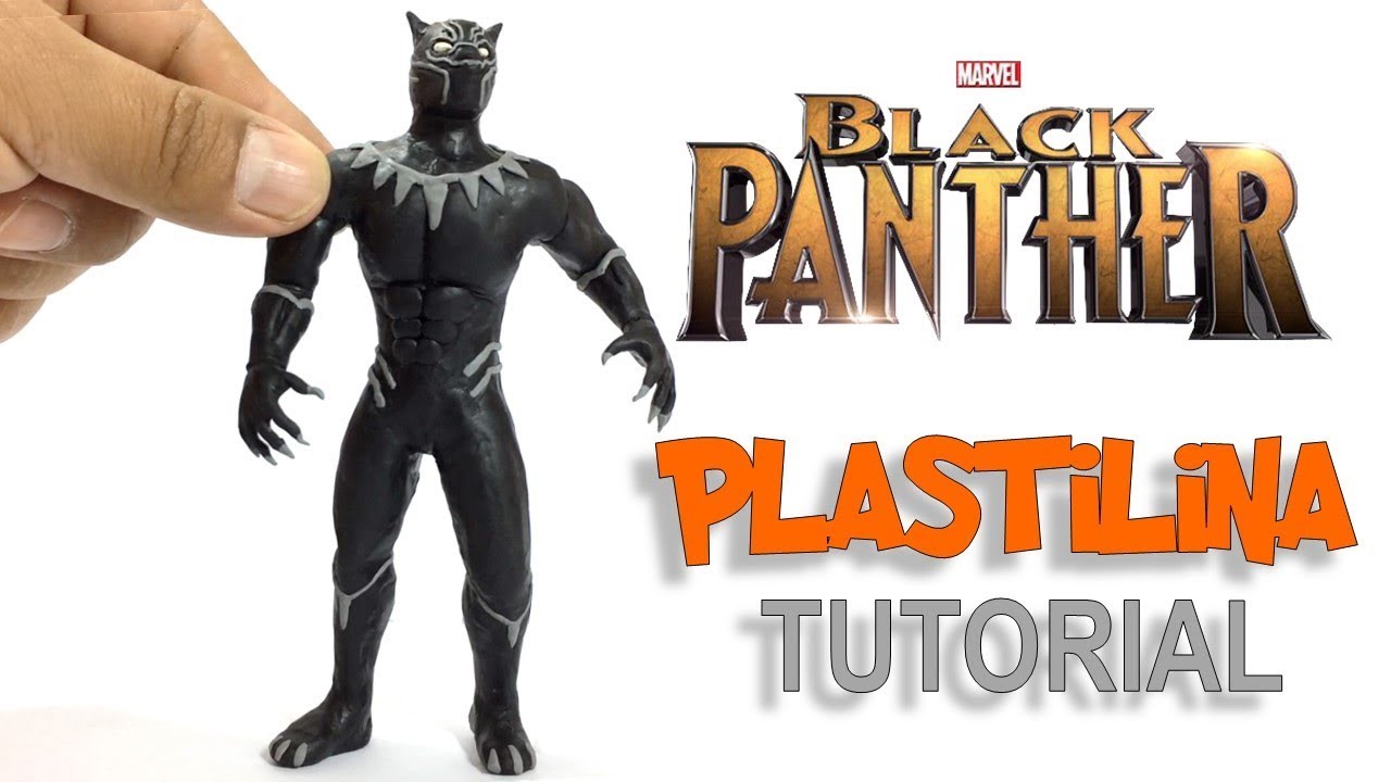 ✔️ COMO HACER A PANTERA NEGRA/BLACK PANTER DE PLASTILINA PASO A PASO ✔️ MI MUNDO DE PLASTILINA
