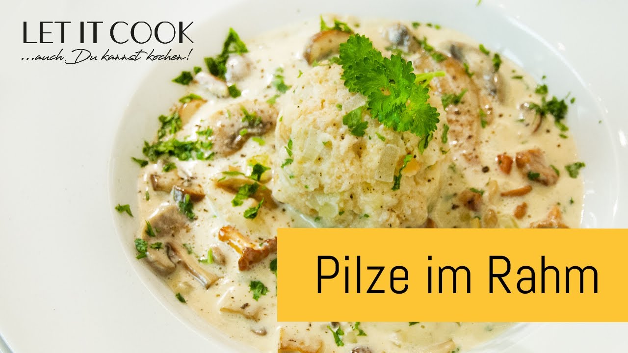 Feine Pilze im Rahm mit Semmelknödel