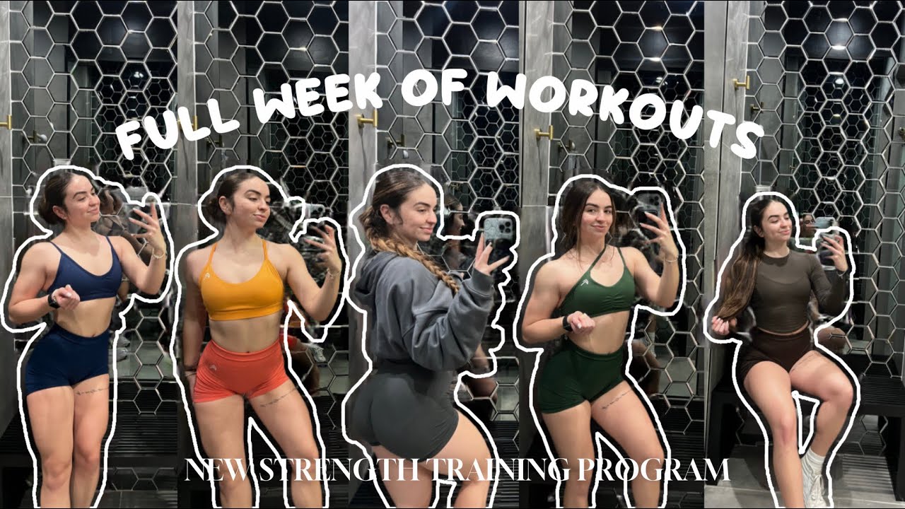 FULL WEEK OF WORKOUTS II 5 day strength training split + training when it’s that time of the month