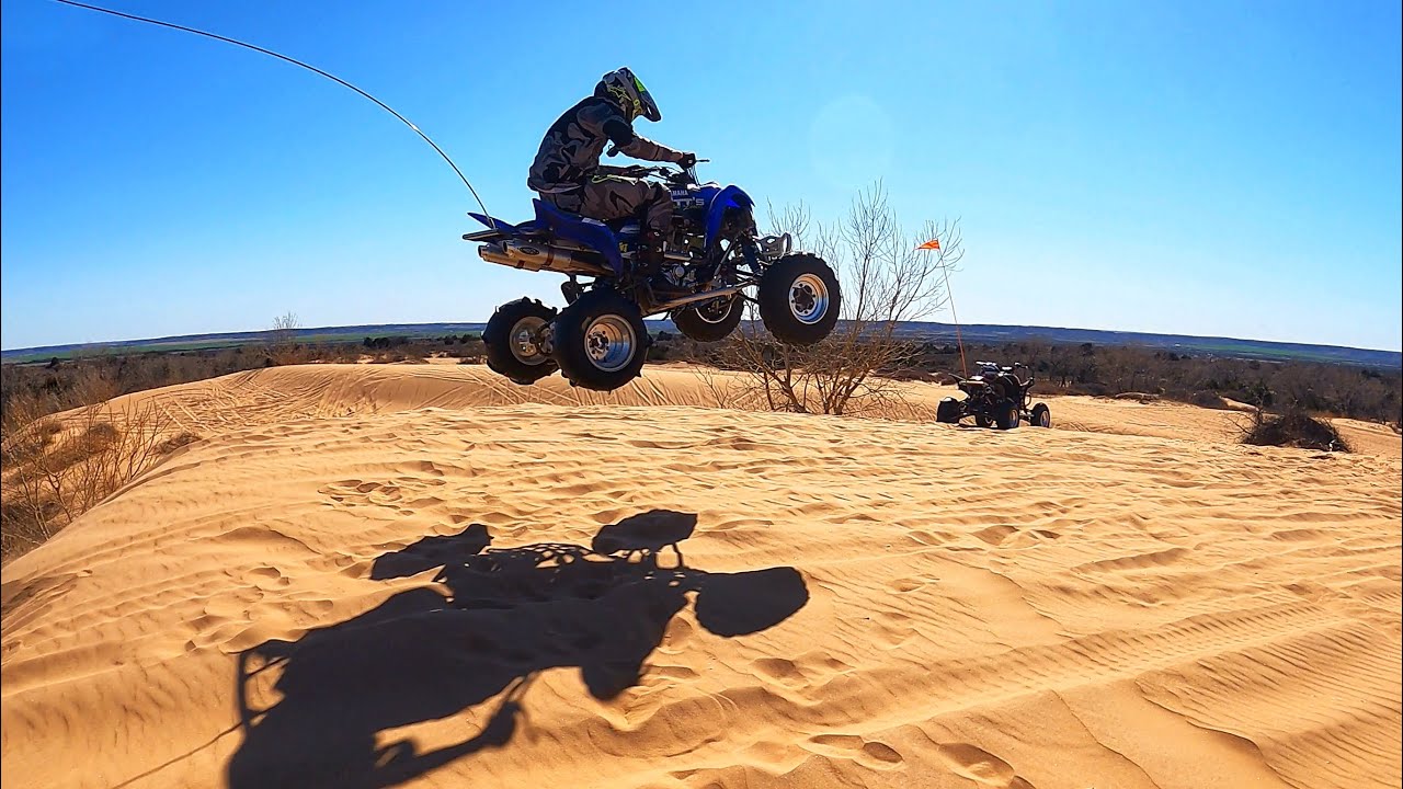Riding my Raptor 700 at Little Sahara!