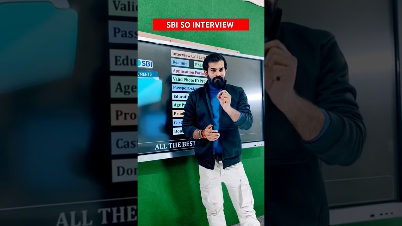 ⛔SBI SO INTERVIEW 2024-25 | Important Documents for Interview🤔 #shorts #sbi #interview #viralvideo