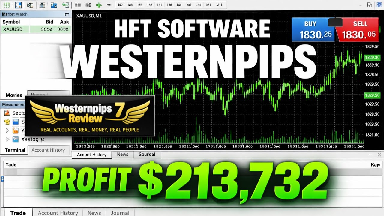 Westernpips HFT Arbitrage EA Review | MY Profit $213732 Example in Forex Market
