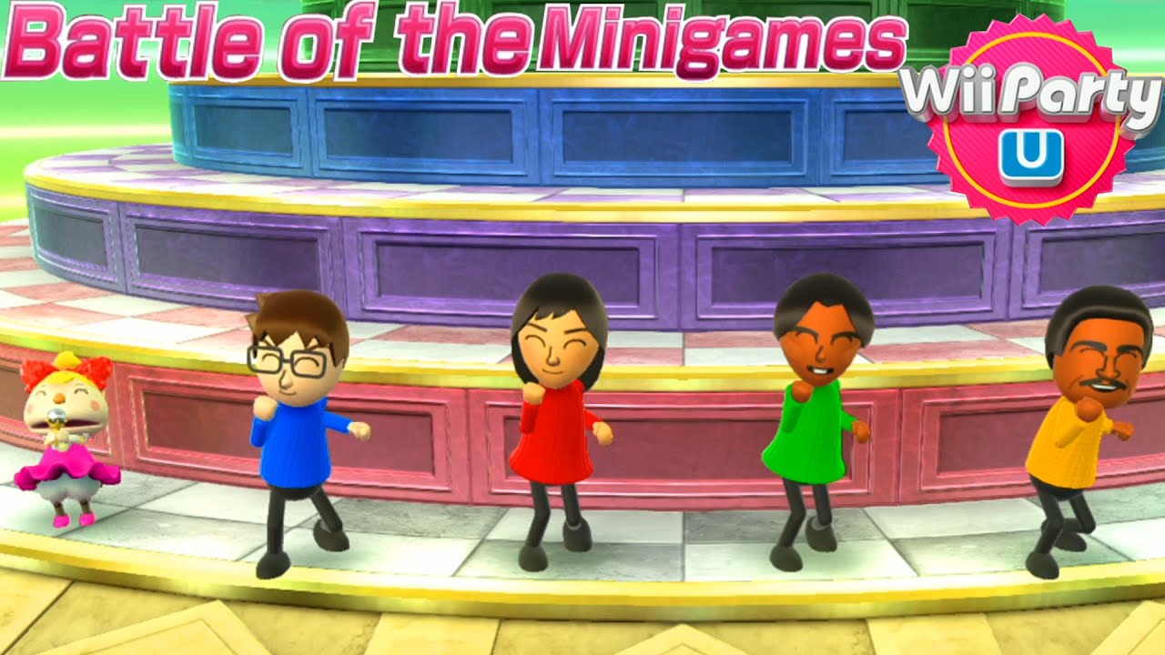 Wii Party U - Battle Of The Minigames - Silencer Vs Xixi Vs Paula Vs Steven(Expert Difficulty)