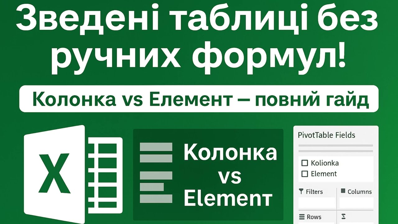 🔥НІКОЛИ не роби формули вручну - Excel зведені таблиці простіше! Обчислювальна колонка vs елемент
