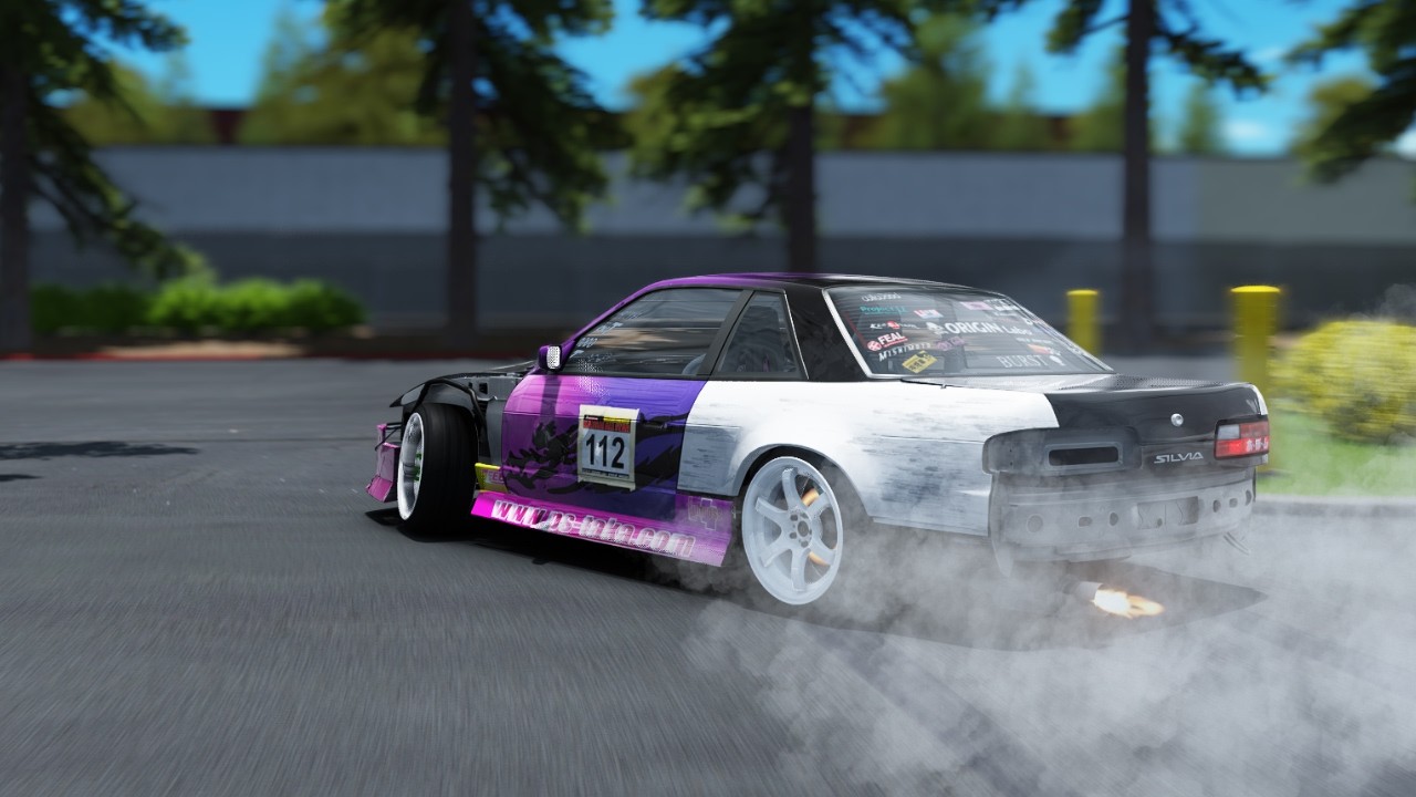 Drifting Aiden's S13 Beater Missile / (4K) / Animal Style Parking Lot Drift / Assetto Corsa