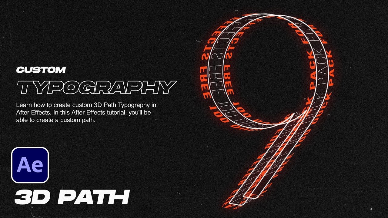 Create Custom 3D Path Typography in After Effects | Tutorial