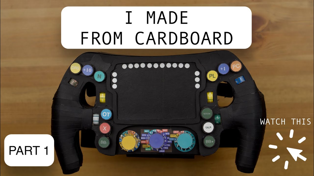 I made a MERCEDES W11 STEERING WHEEL from cardboard/LEWIS HAMILTON, VALTTERI BOTTAS/ PART 1