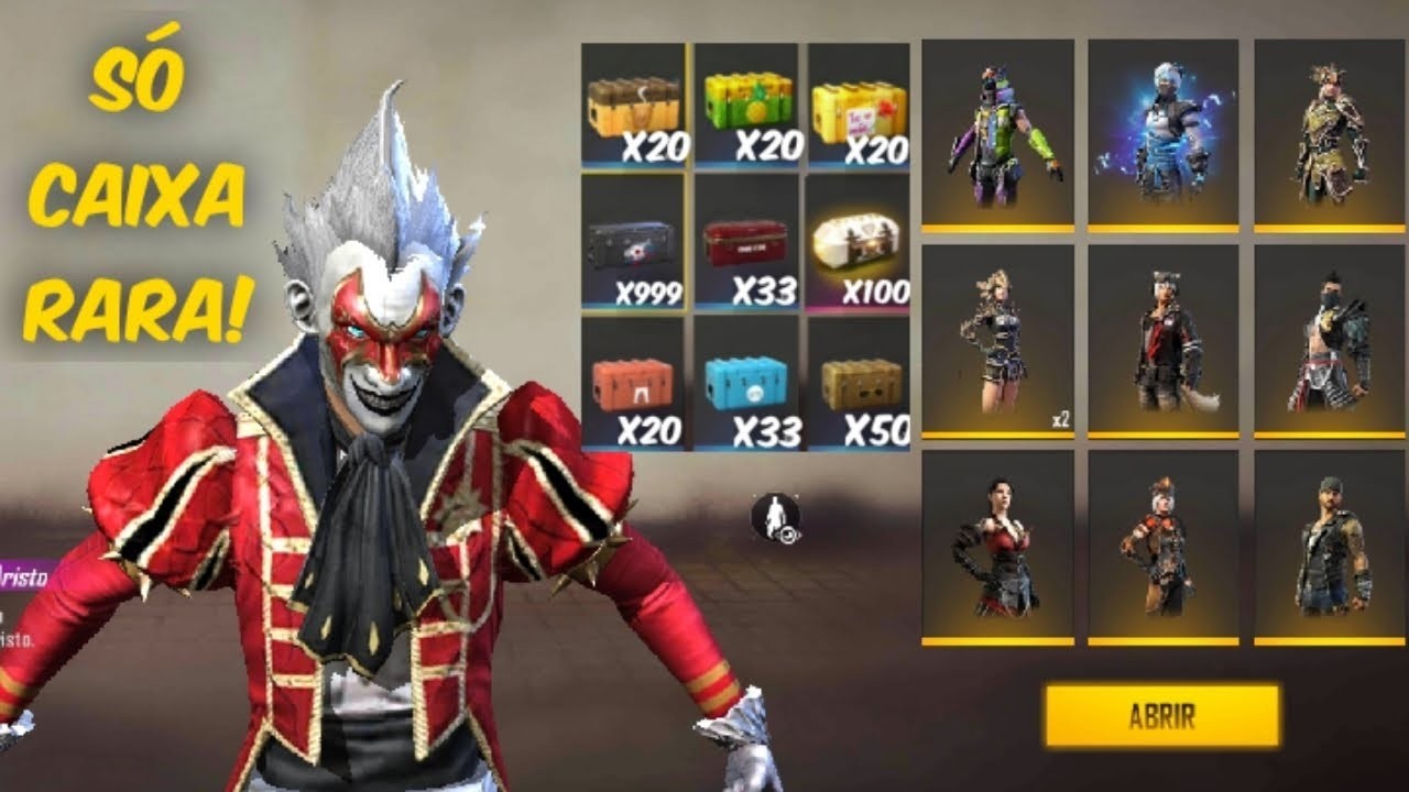 ABRIR TODAS AS MINHAS 197 CAIXAS GUARDADAS NO FREE FIRE, GANHEI ALGO RARO?