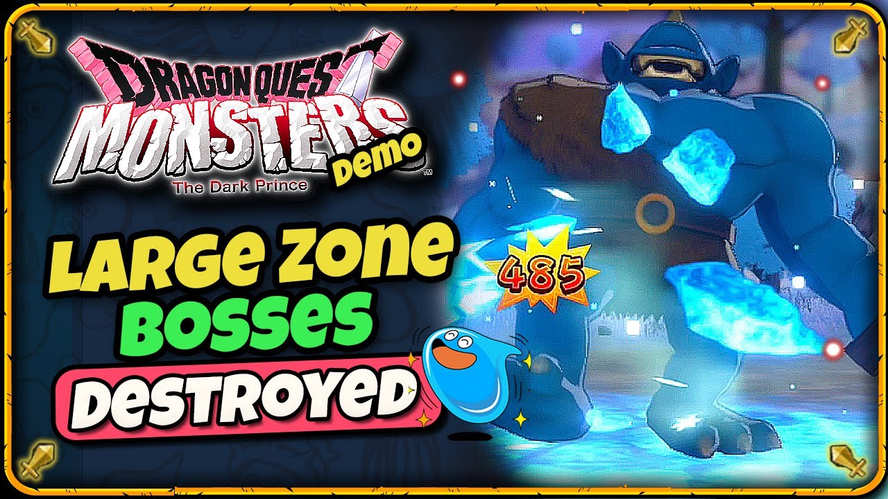 All Large Bosses One Shotted - Cyclops, Lizard, Dragon - Dragon Quest Monsters The Dark Prince