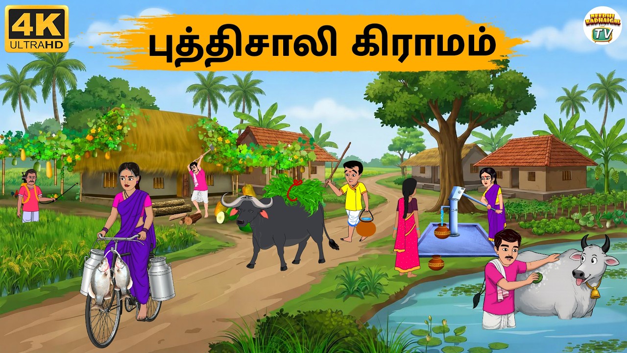 Tamil Stories - புத்திசாலி கிராமம் - Needhi Kadhaigal Tv - 356 | Moral Stories