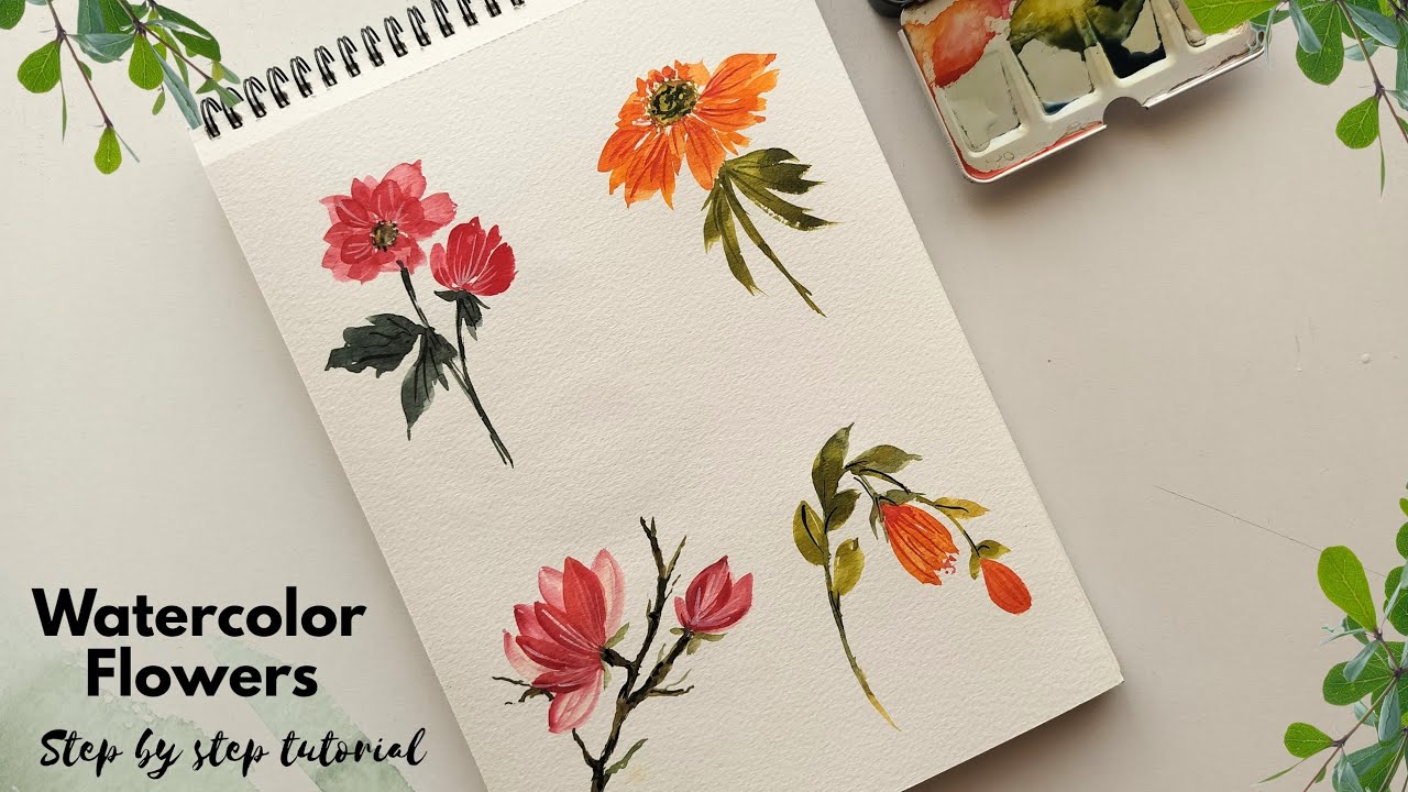 Simple Watercolor Flower Painting | Perfect for Absolute Beginners.