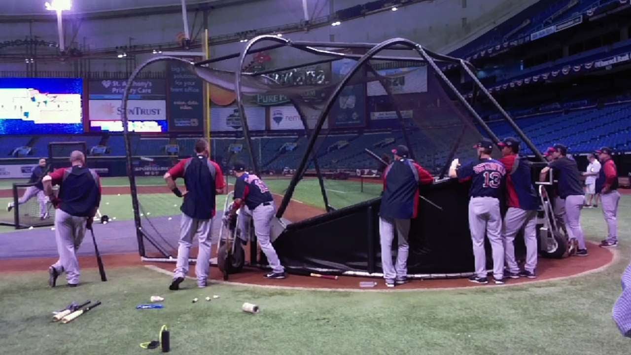 Big Papi launches some homers with an aluminum bat in BP