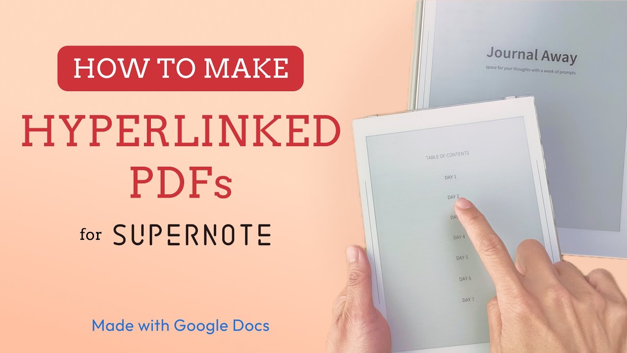 Как создать PDF-файлы с гиперссылками для SuperNote (пошаговое руководство) | Google Docs