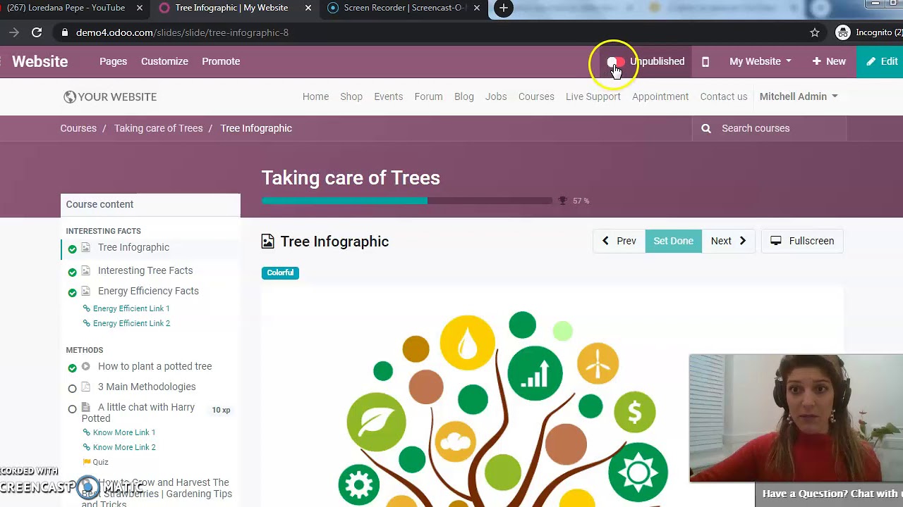 Elearning en Odoo - Aplicación para aprendizaje, cursos