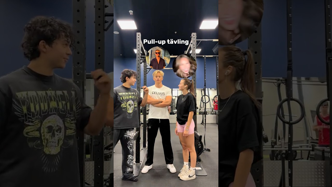 Pull-up t&auml;vling vs Oliver Kastell och Dasha #youtubeshorts