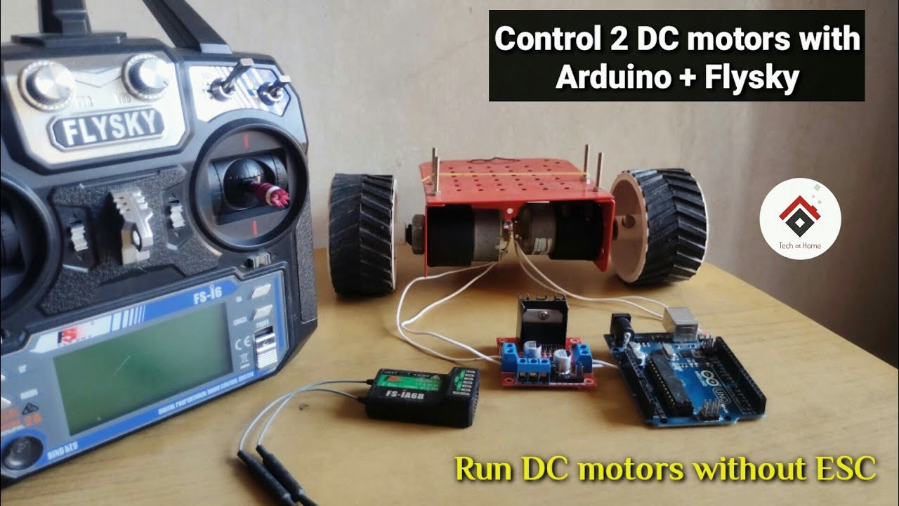 Управление двумя двигателями постоянного тока с помощью Flysky и Arduino | Как сделать 4-х колёсн...