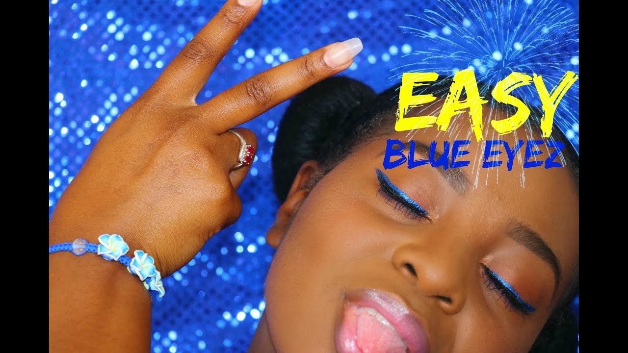 Super Easy Blue Liner&Lashes Tutorial |BerryFae|