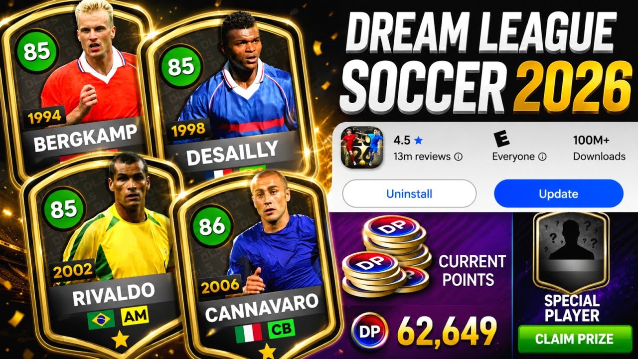 DLS 26 NEW UPDATE! | SIGNING CLASSIC FREE PLAYERS | PRIZE LADDER REWARD IN DREAM LEAGUE SOCCER 2026