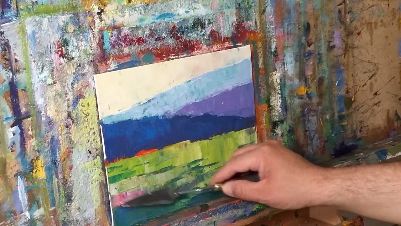 Impressionism Style Landscape Oil Painting Demo - Modern Art by Artist JOSE TRUJILLO
