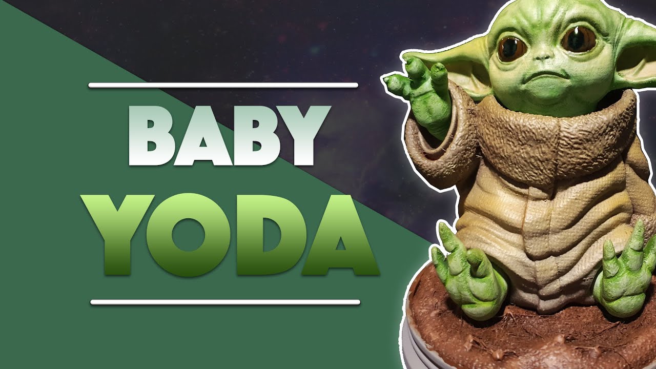 Impressão e Pintura Baby Yoda - Mandaloriano