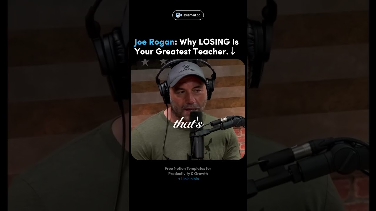 Joe Rogan Why LOSING Is Your Greatest Teacher &darr;Read Down #joerogan #shorts  #motivation #losing