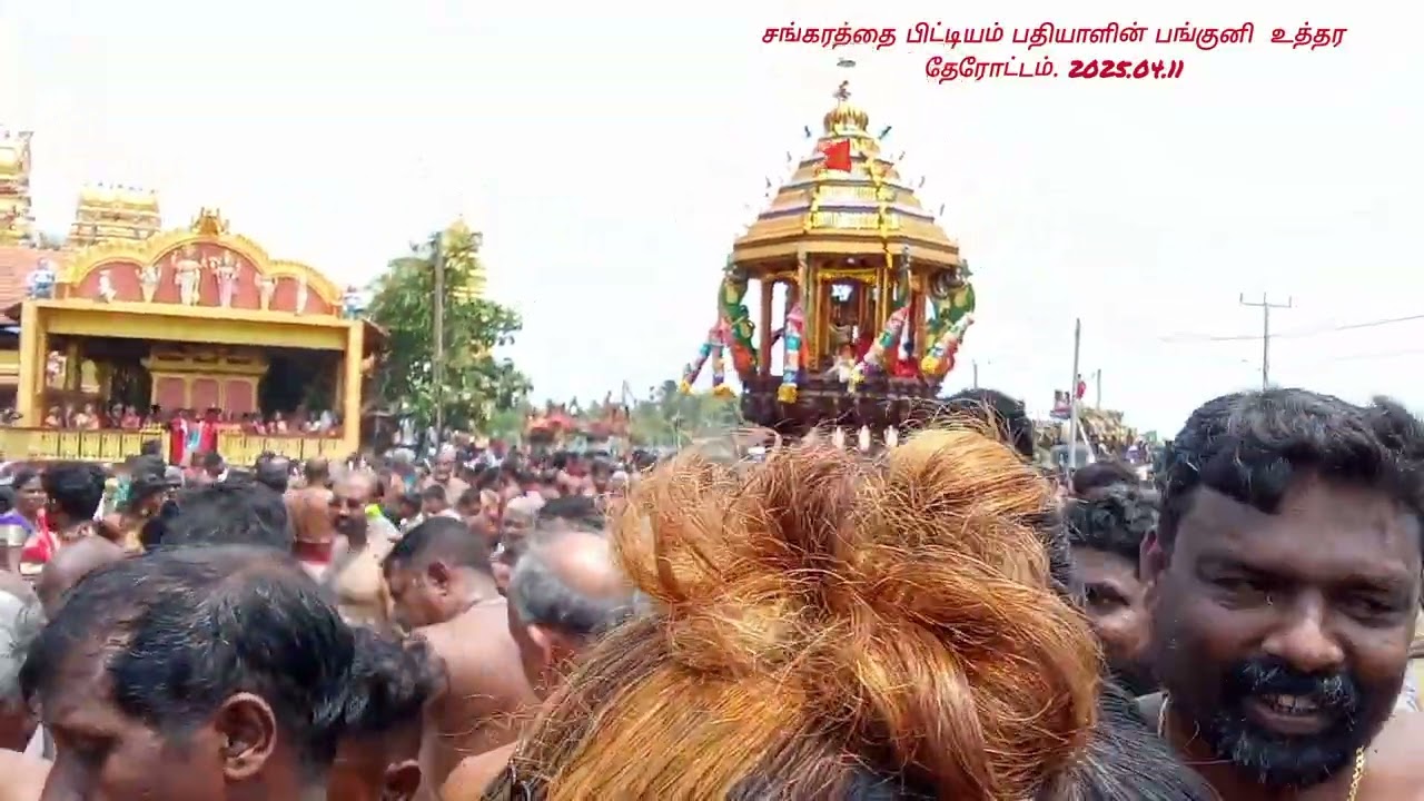 சங்கரத்தை பிட்டியம் பதியாளின் பங்குனி  உத்தர தேரோட்டம் 2025