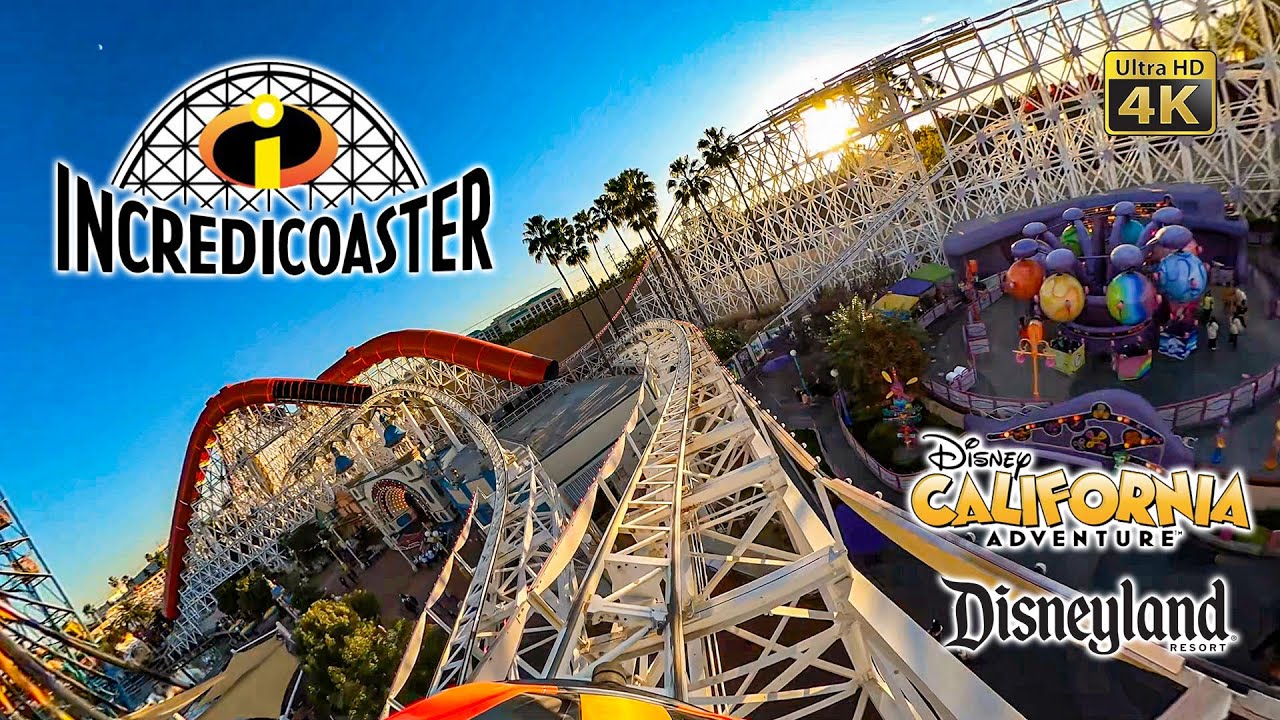 Incredicoaster Roller Coaster On Ride Front Row 4K POV Disney California Adventure 2022 01 09