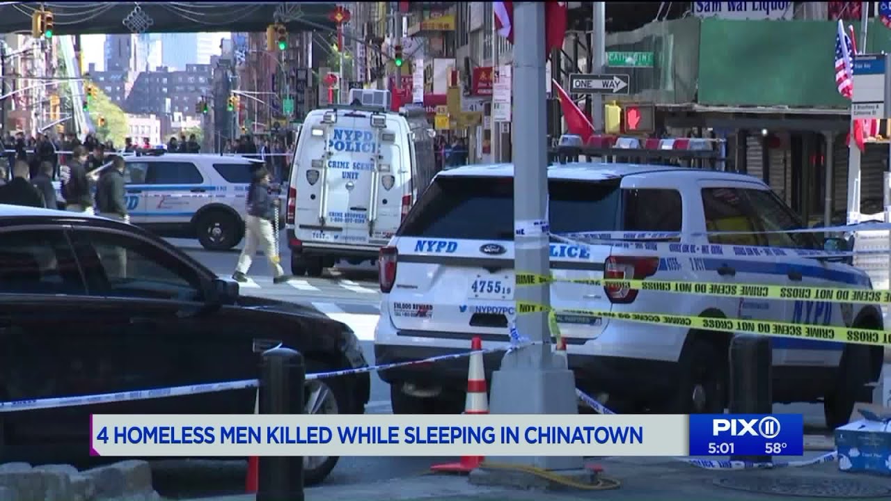 Four homeless men killed, 1 injured in Chinatown attack; suspect in custody: police
