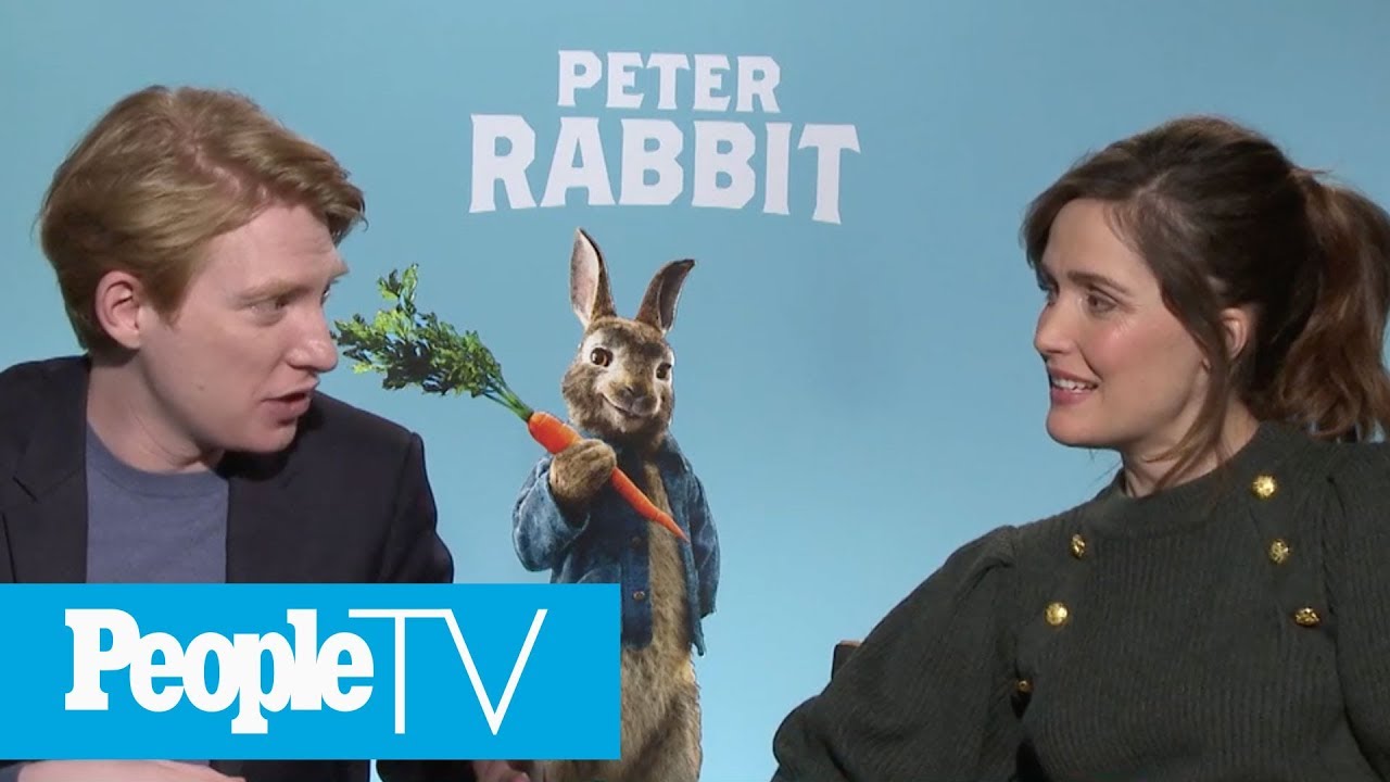 'Peter Rabbit's' Rose Byrne & Domhnall Gleeson Reminisce About Funniest Scene They Shot | PeopleTV