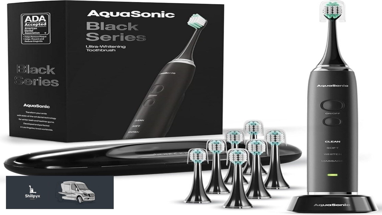 Aquasonic Black Series Ultra Whitening Toothbrush  ADA Accepted Electric Toothbrush 8