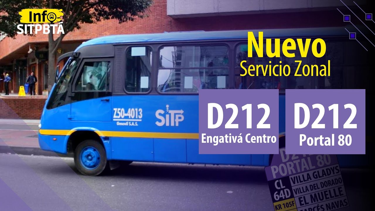 Nueva ruta zonal D212 | Portal 80 - Engativá Centro