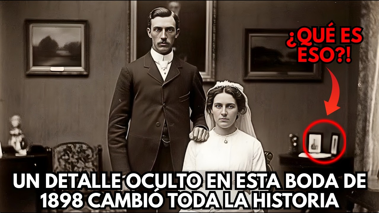 Ampliaron Esta Foto de Boda de 1898 — Expertos Palidecen al Ver la Máscara del Novio 😱📸