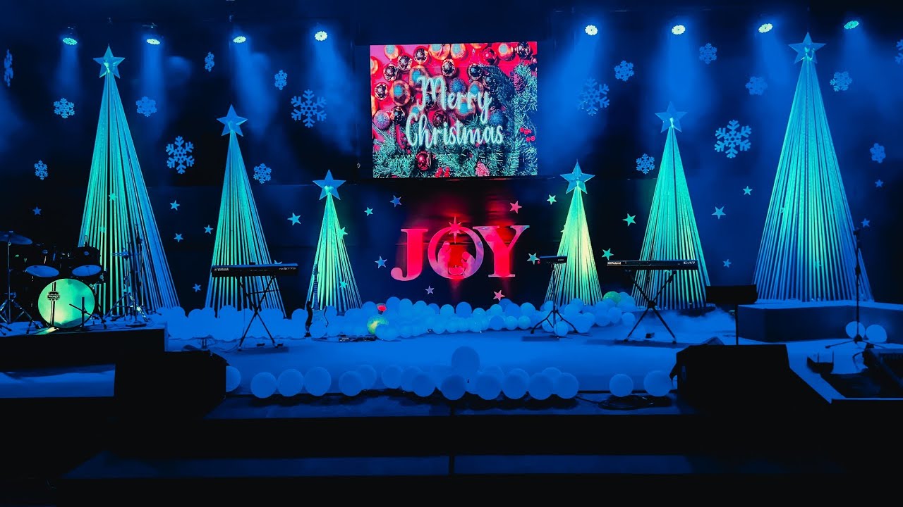 HMAG Stage Setup | Christmas Service 2022 | Media Team Work | Stage Design Ideas for Church