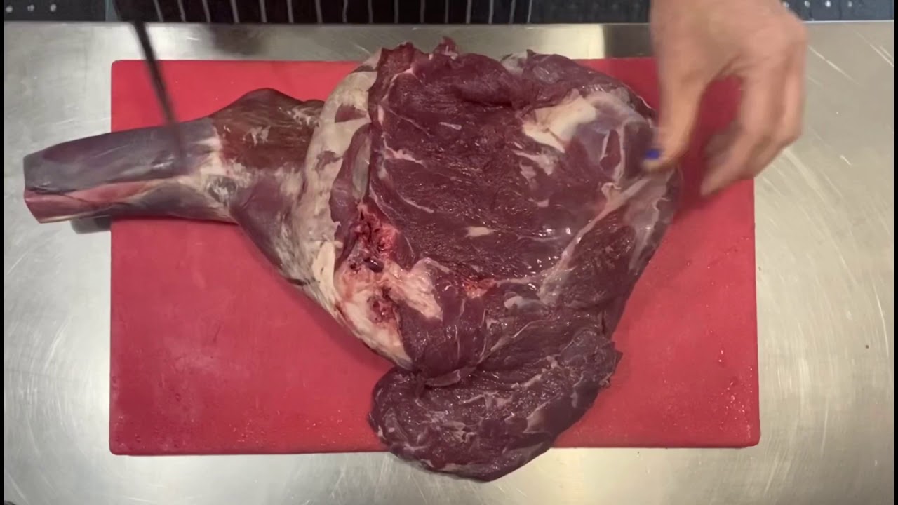 Smoked and pulled venison shoulder