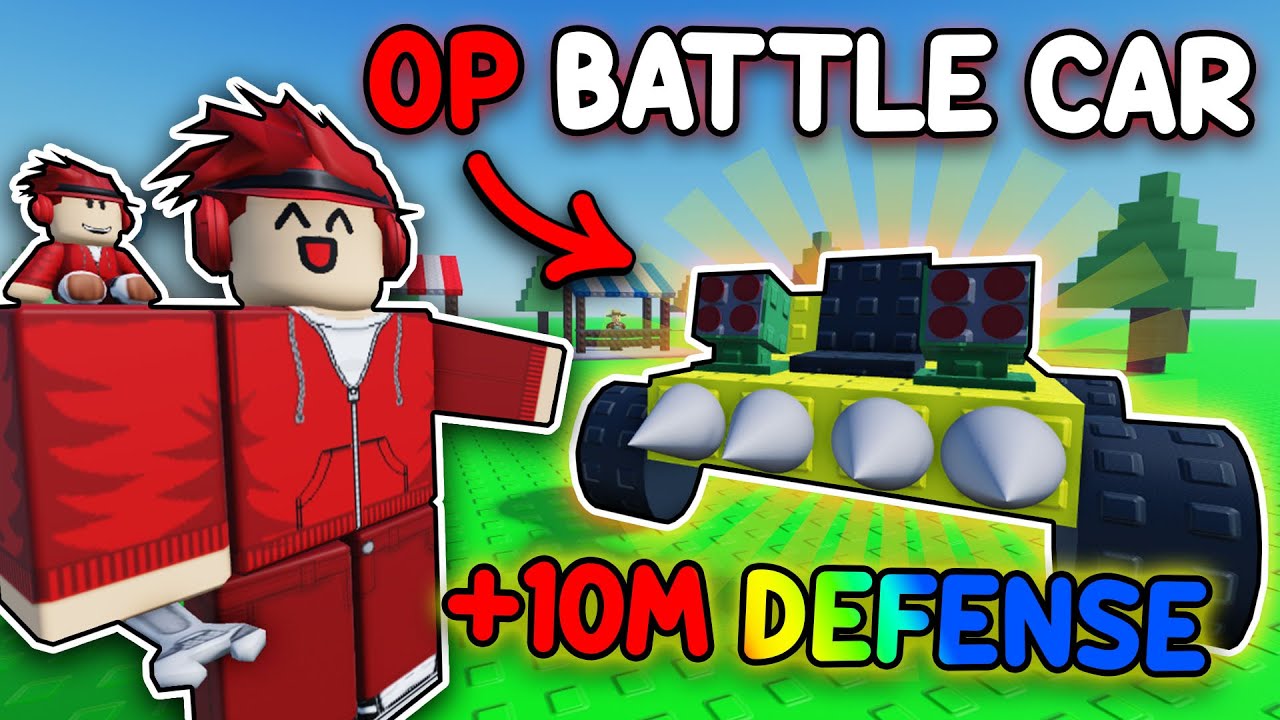 Battling Using THE MOST OP Car in Roblox..