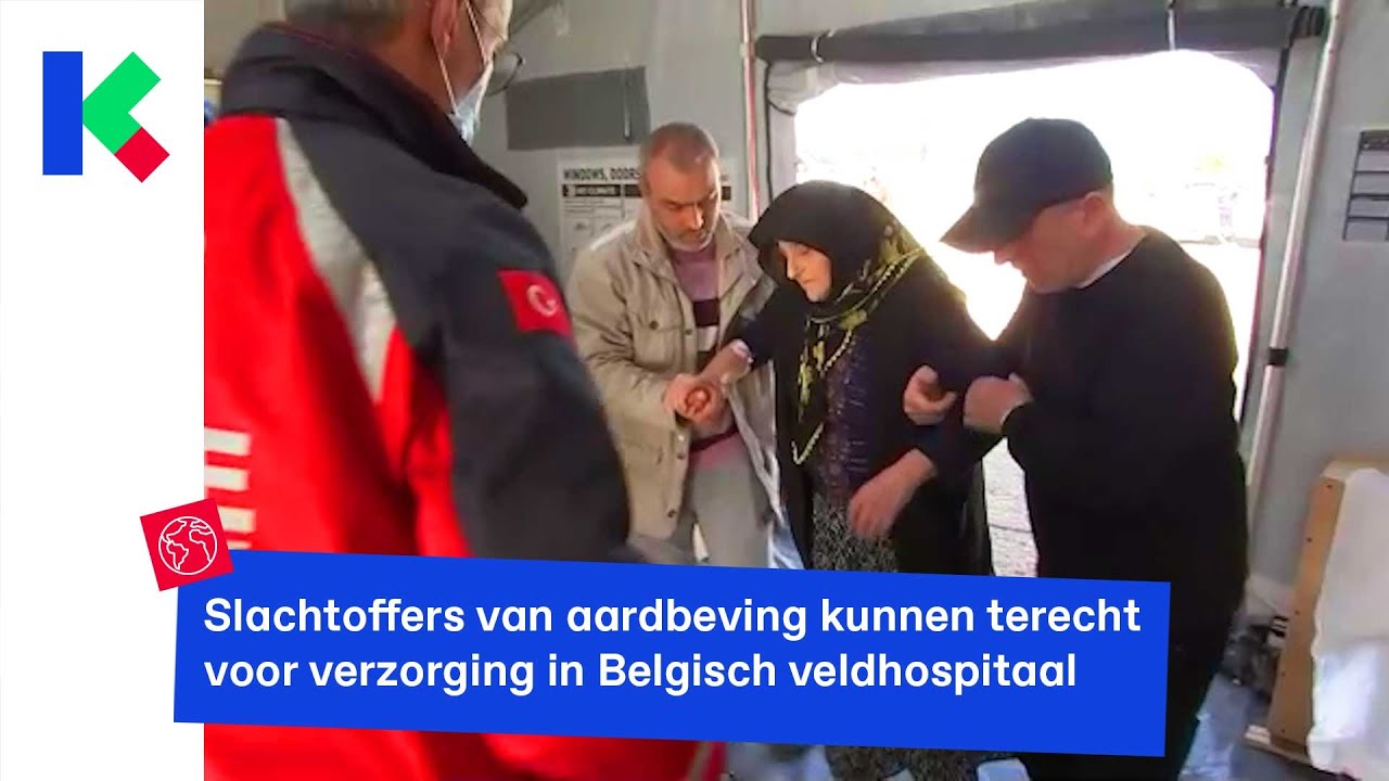 Slachtoffers van aardbeving worden verzorgd in Belgisch veldhospitaal