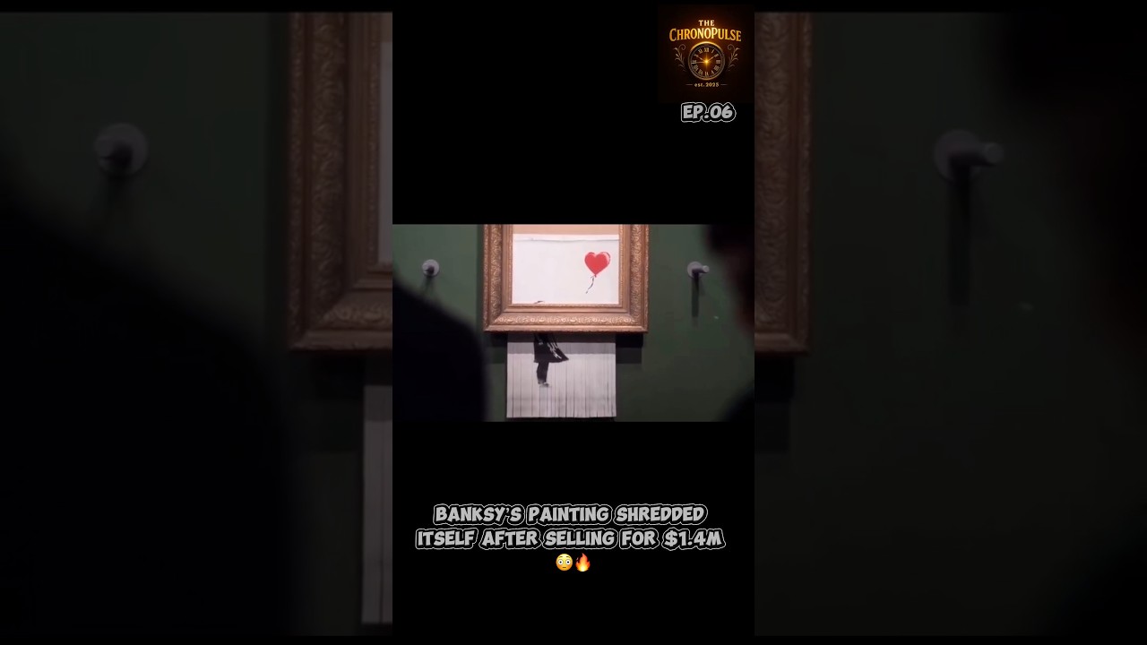 Banksy’s Painting Shredded Itself After Selling for $1.4M 😳🔥