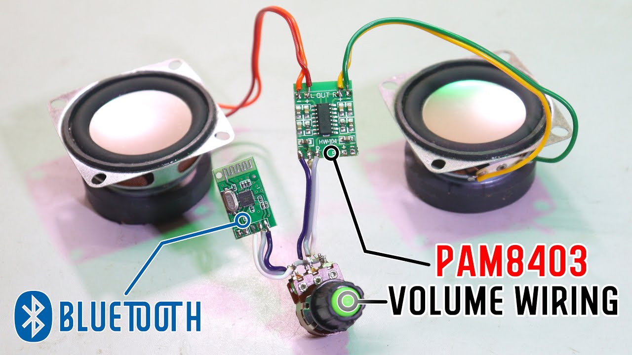 PAM8403 में Bluetooth and Volume Connection in hindi