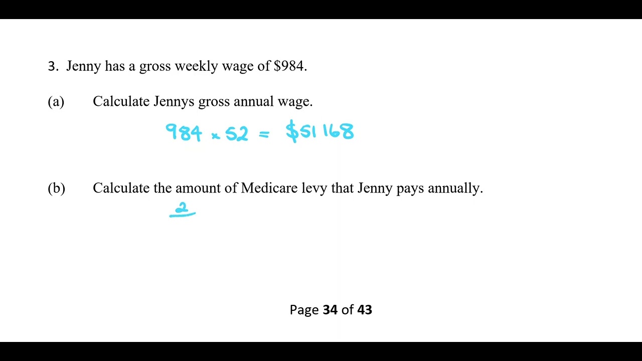 Yr 8 Financial Maths 6 - Medicare levy and Tax