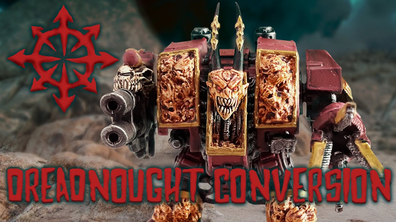 Converting a Warhammer 40K Space Marine Dreadnought Into A Chaos Helbrute