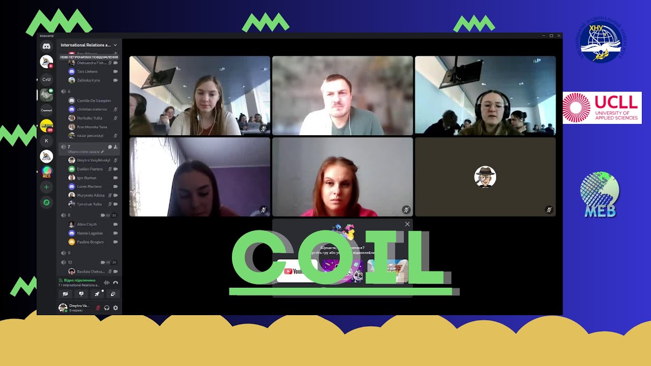 COIL. KHNU (Ukraine)- UCLL (Belgium). Moving Minds. Взаємодії в малих підгрупах. Частина 8