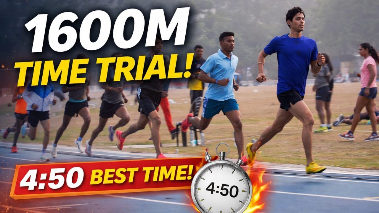 1600M Time Trial 💥 4:50 PB | Track Speed Session 🏃‍♂️🔥 #viral #runner #dailyvlog #workout #fitness 
