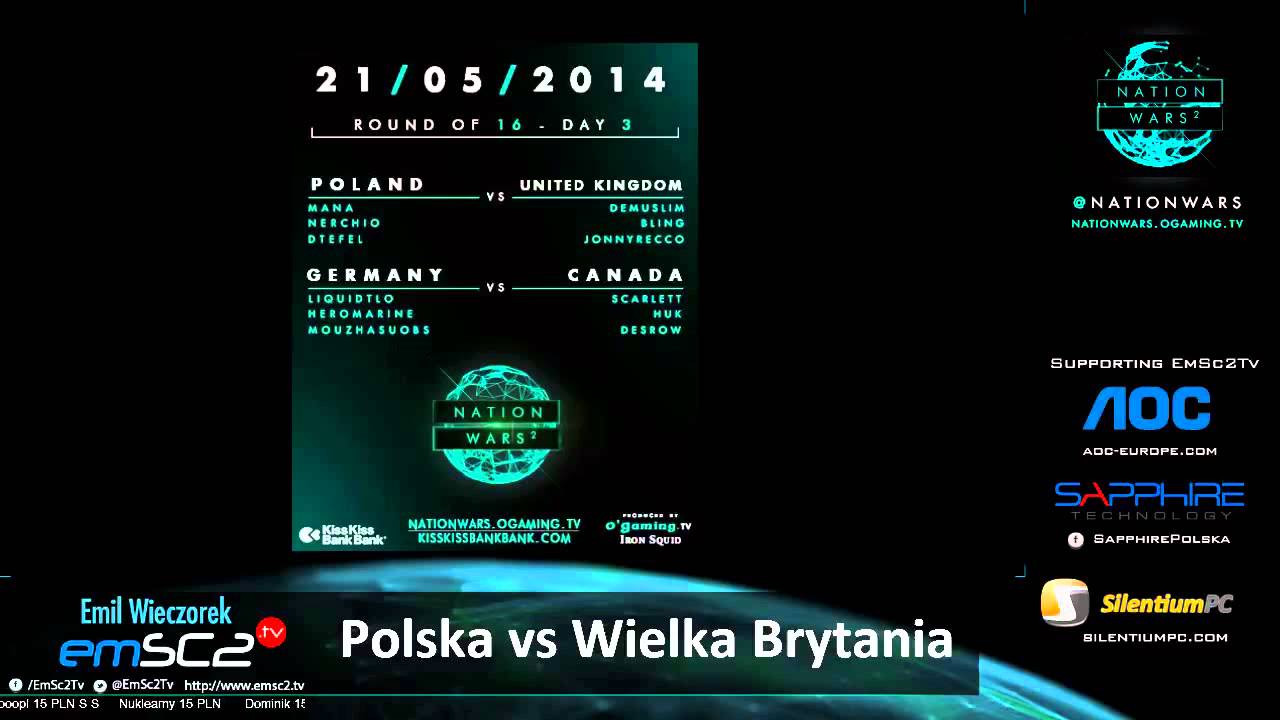 Polska vs Anglia juz dziś o 19:00 w Nation Wars! A dla was są konkursy!