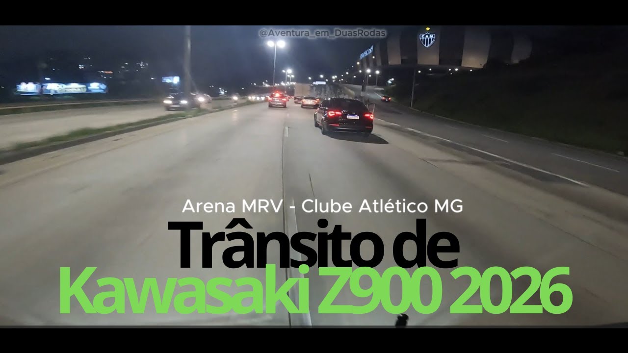 Z900 2026 no trânsito pesado de Belo Horizonte e Contagem